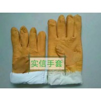 油田丁晴涂膠棉手套,防油棉手套,掛膠棉手套，黃乳膠棉手套